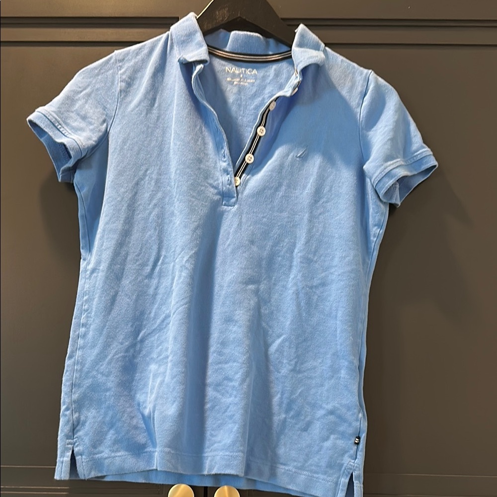 Nautica Blue Classic Polo Shirt women’s